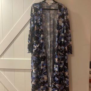 Lularoe floral Sarah sweater duster Large